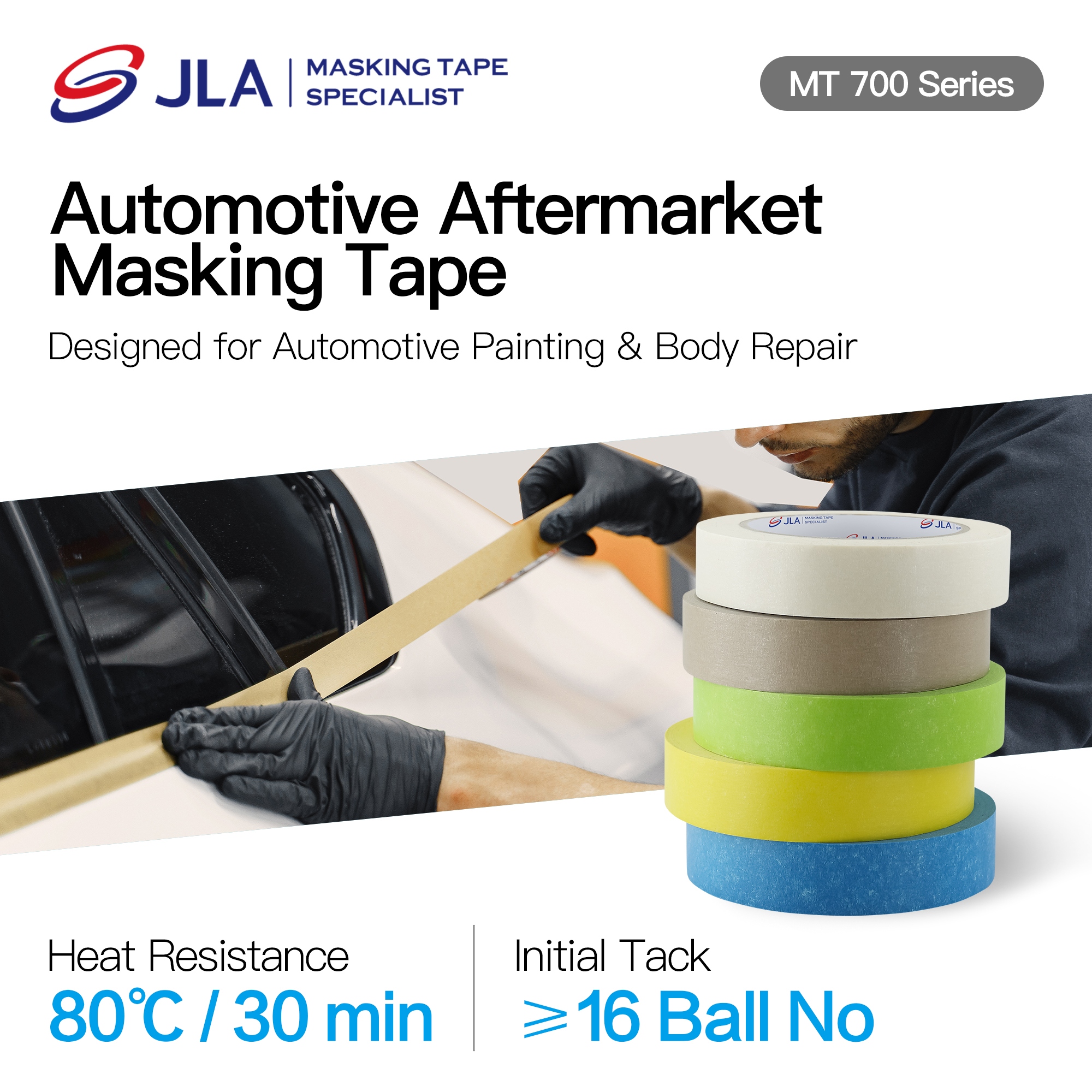 MT 700 series Ultra-Thin Crepe Paper Masking Tape Accelerates Automotive Coating Quality in 2026